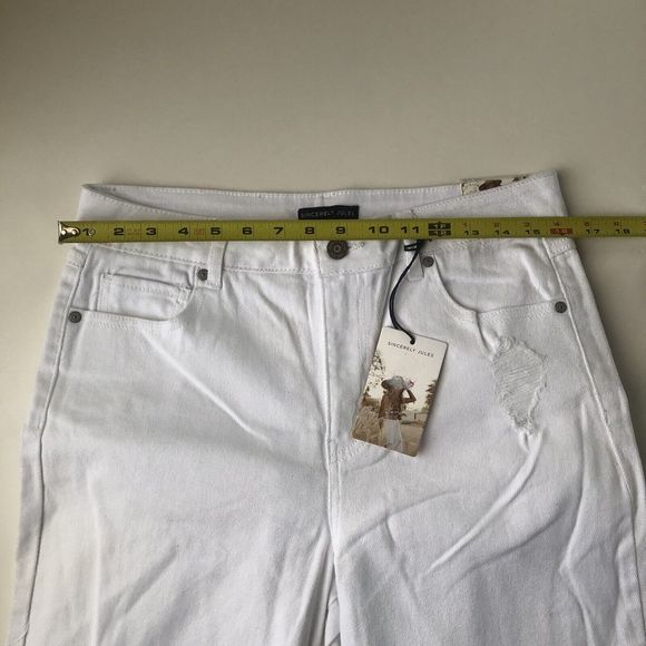 Sincerely Jules White Denim Distressed Stretch Jogger Pants Jeans NWT Size 9/29 - Picture 12 of 15